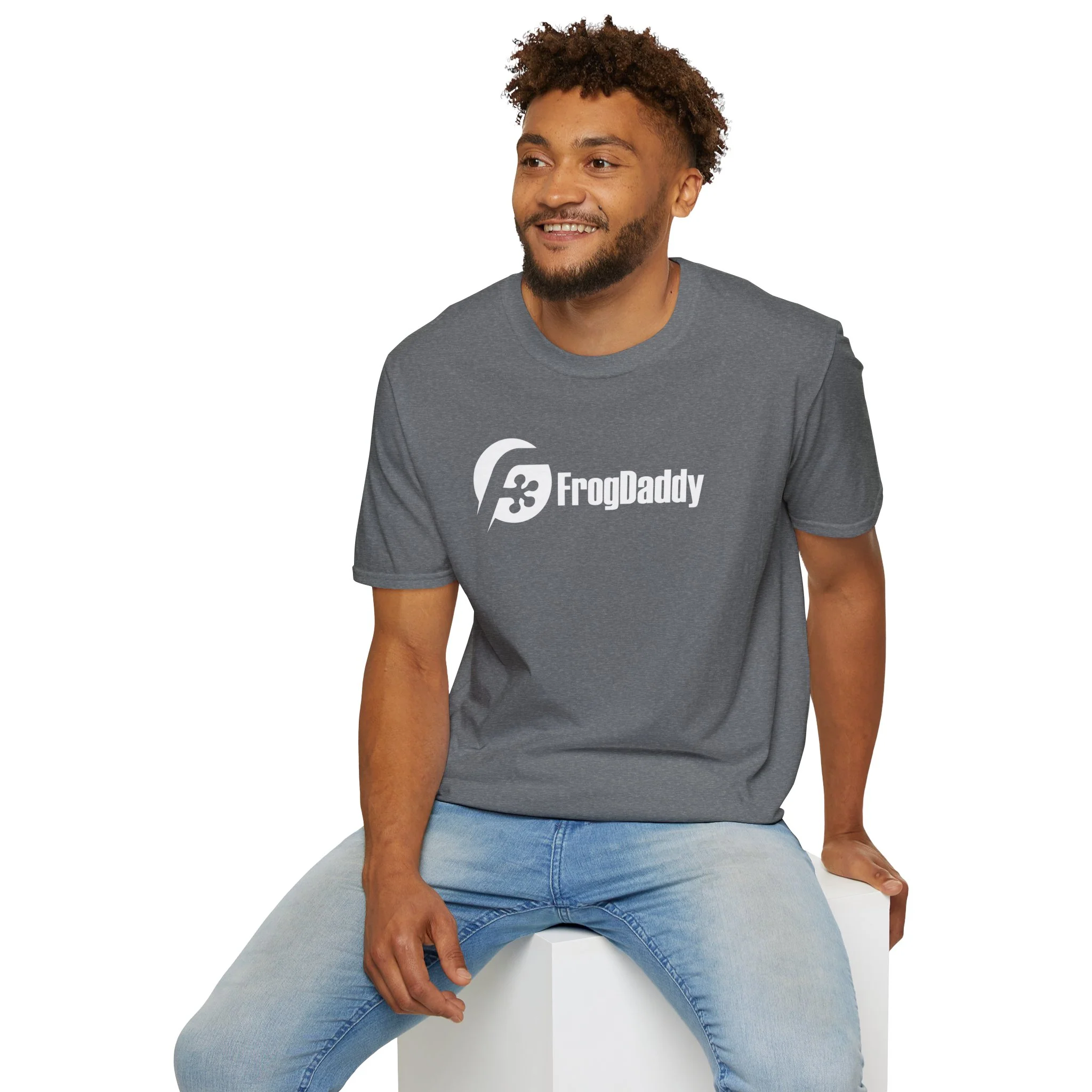 White Logo Unisex Softstyle T-Shirt - Image 29