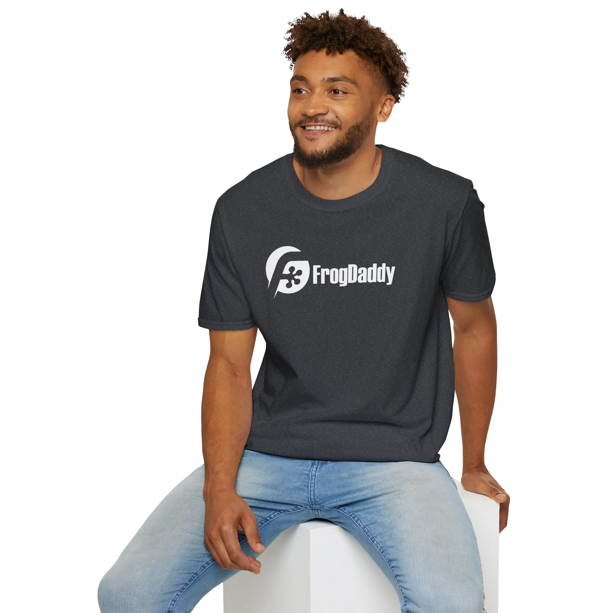 White Logo Unisex Softstyle T-Shirt - Image 49