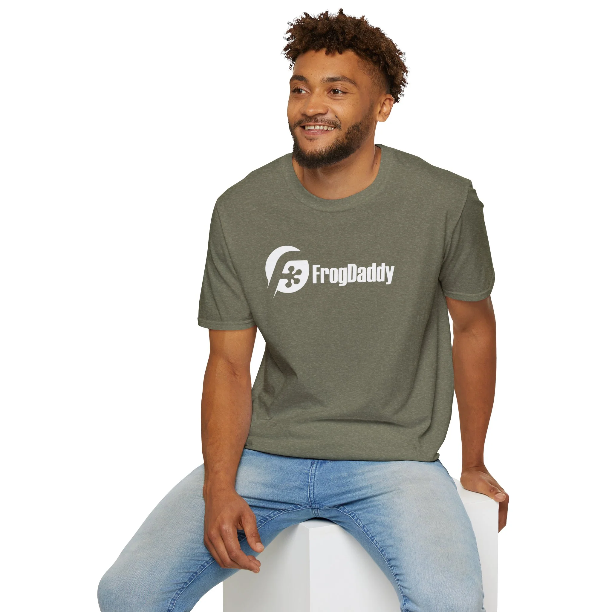 White Logo Unisex Softstyle T-Shirt - Image 58