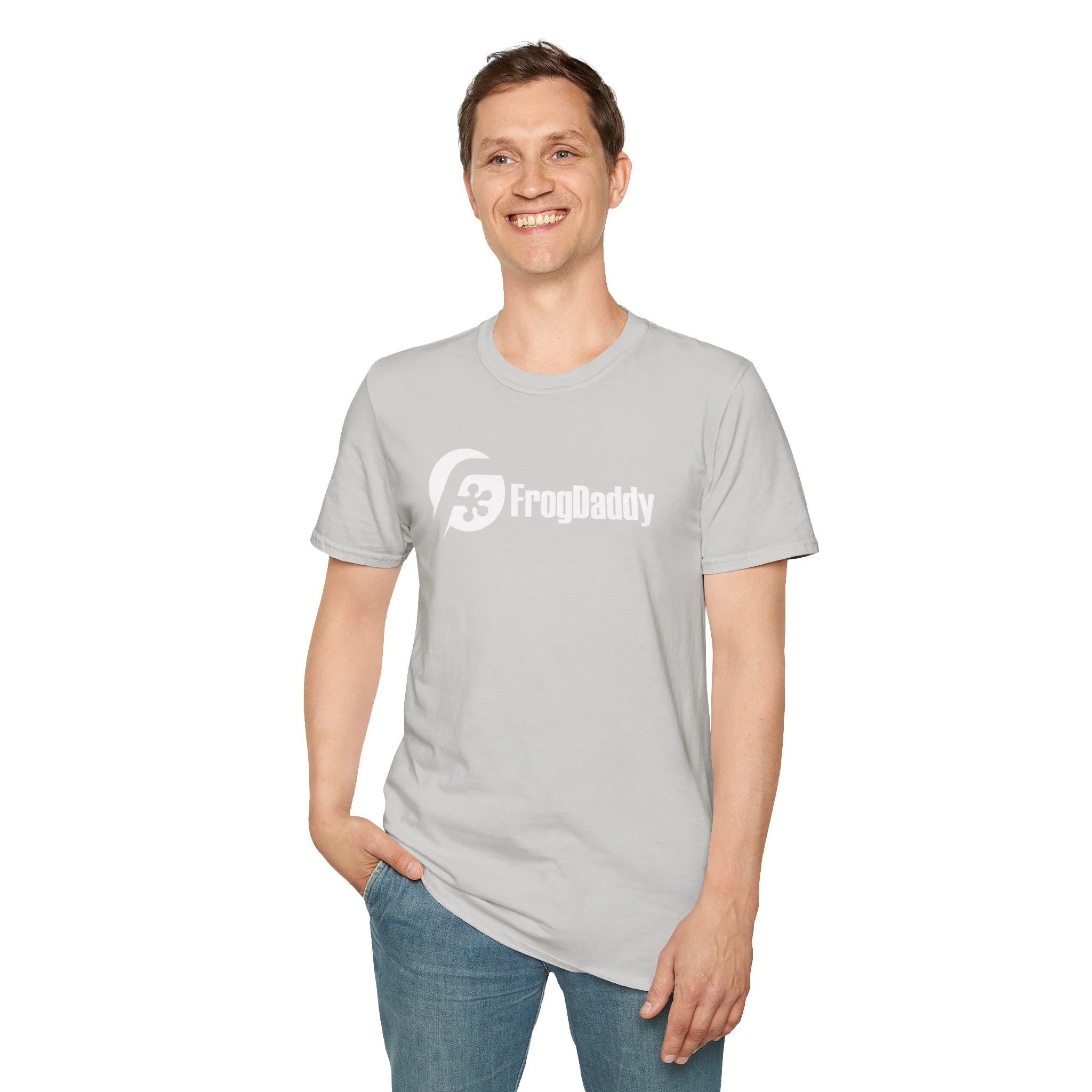 White Logo Unisex Softstyle T-Shirt - Image 59