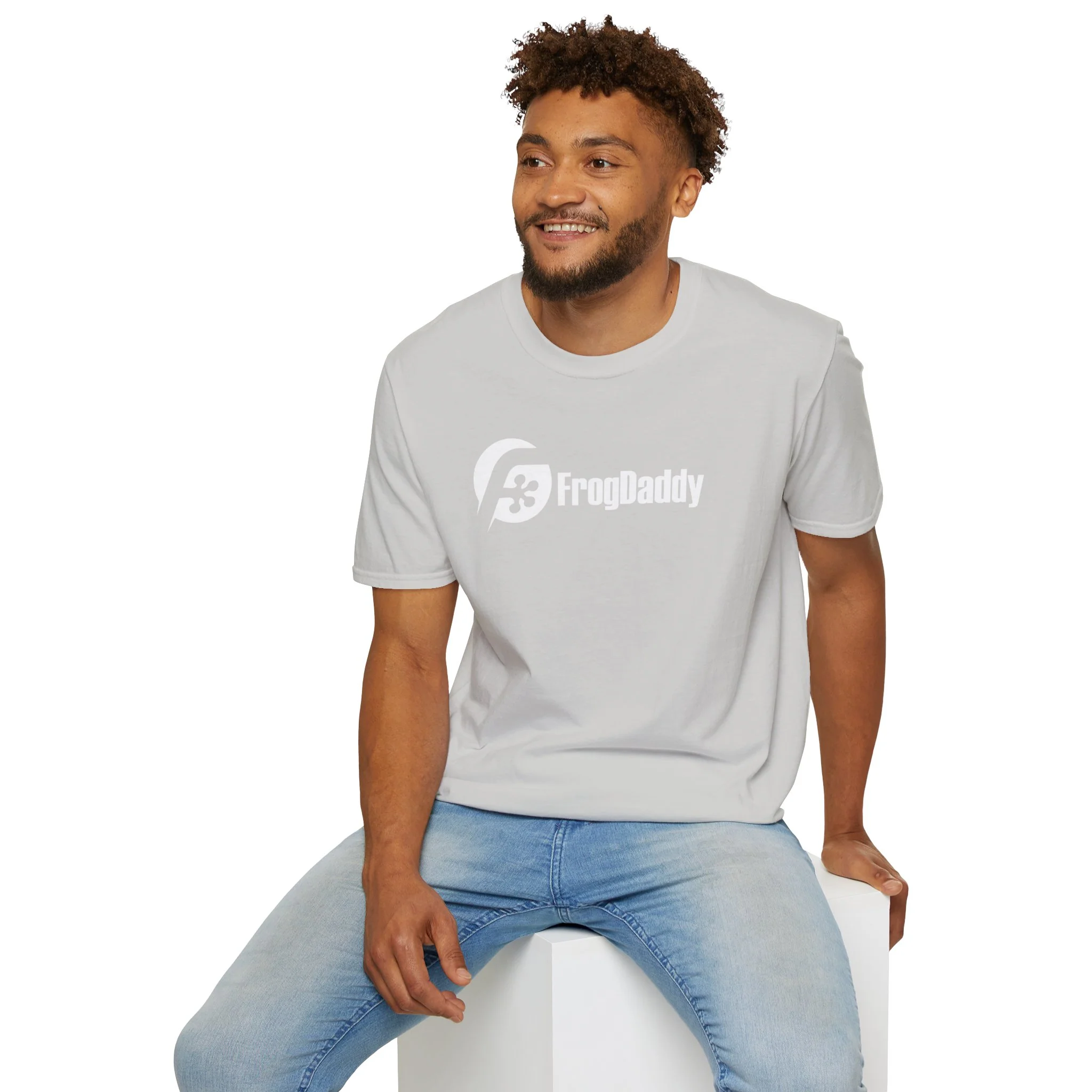 White Logo Unisex Softstyle T-Shirt - Image 60