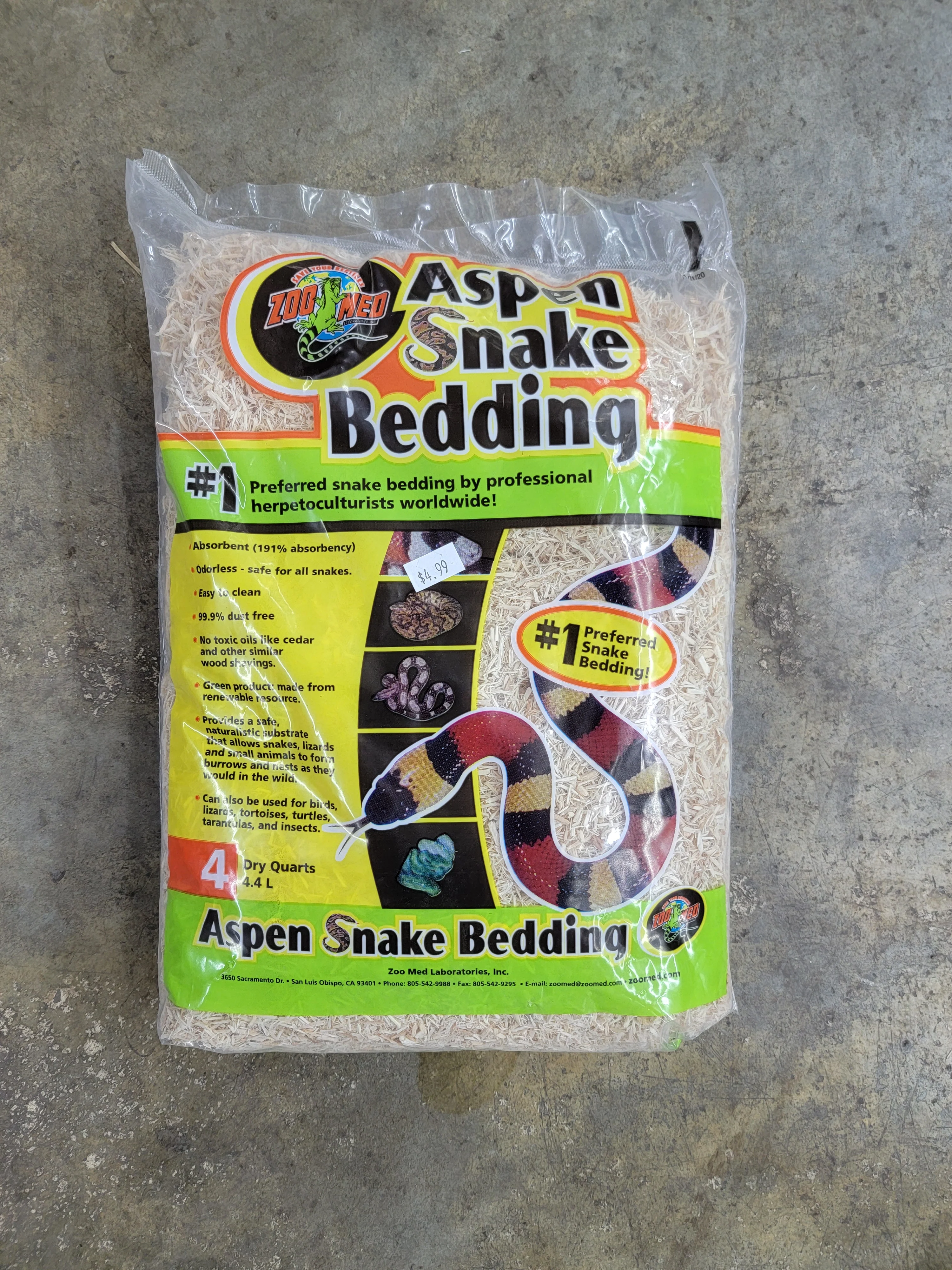 Zoo Med Aspen Snake Bedding